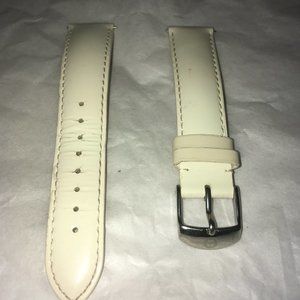 GENUINE MICHELE WATCH 18MM INTERCHANGEABLE OFF WHITE PATENT LEATHER STRAP